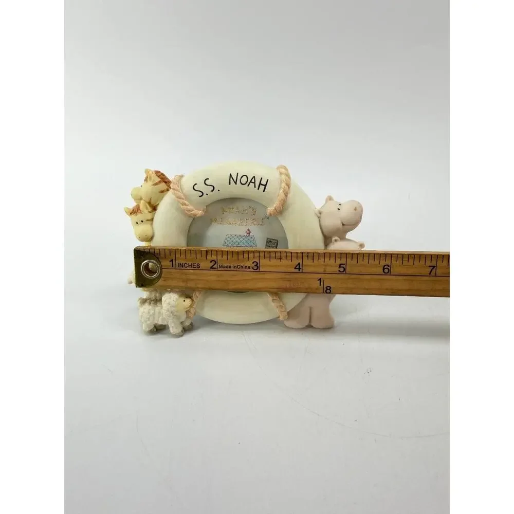 Russ Noah's Menagerie S.S. Noah Photo Frame Resin Ark Animals Baby Nursery Decor